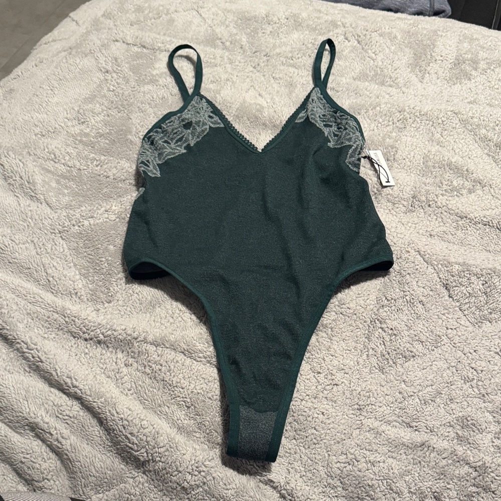 Forever 21 Teal Lace Bodysuit